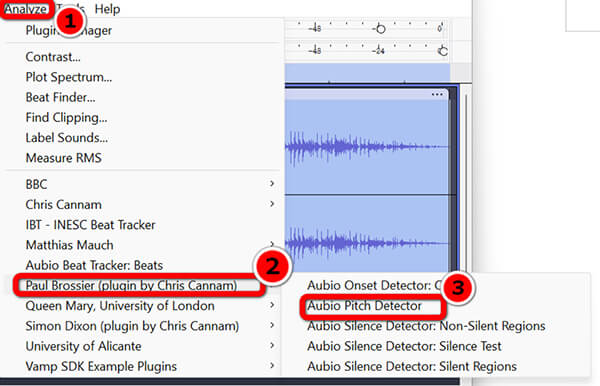 Enable WAV Paul Brossier in Audacity