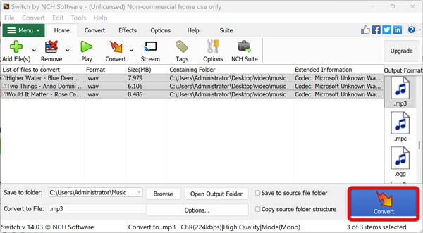 Nch Switch Convert Wav To Mp3