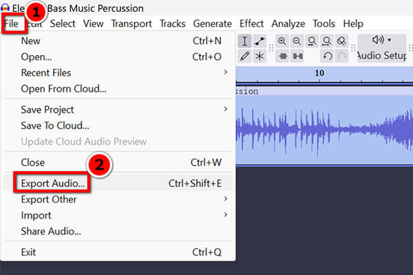 Audacity Export Audio
