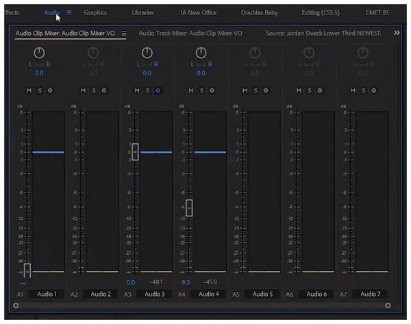 Audio Mixer Mixer Editing