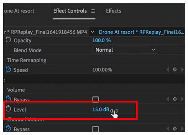 Effects Cntrols Level