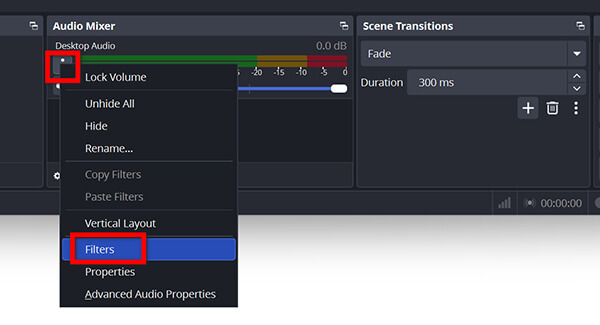 OBS Audio Mixer Filters