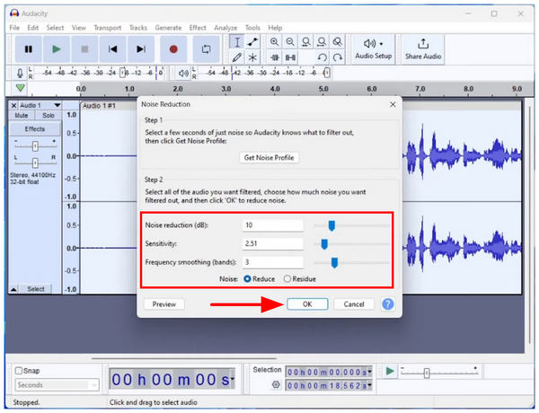 Audacity Noise Reduction Mix
