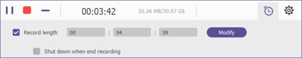 Set Record Length While Recording