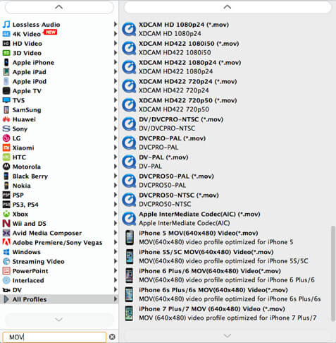 Select Output Format