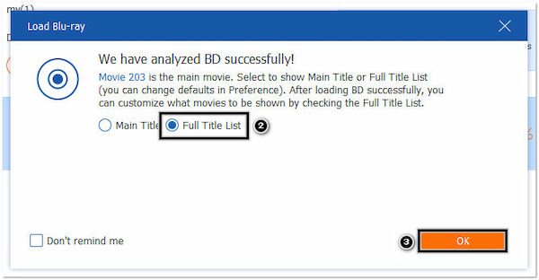 Choose Full Blu-ray Title List