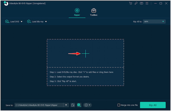 VideoByte Convert Blu-ray to AMV Load