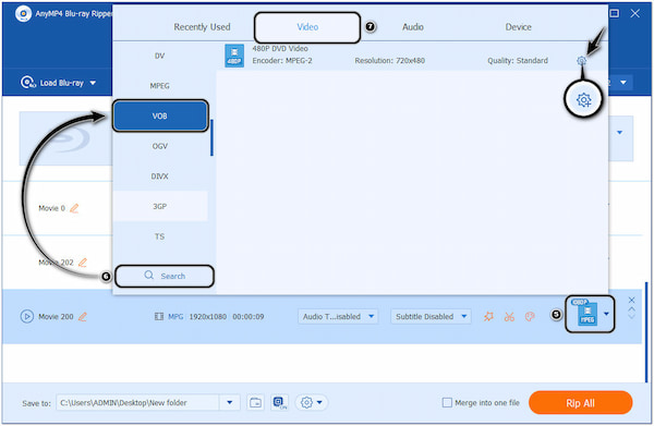 Blu-ray másolása Vob formátumba