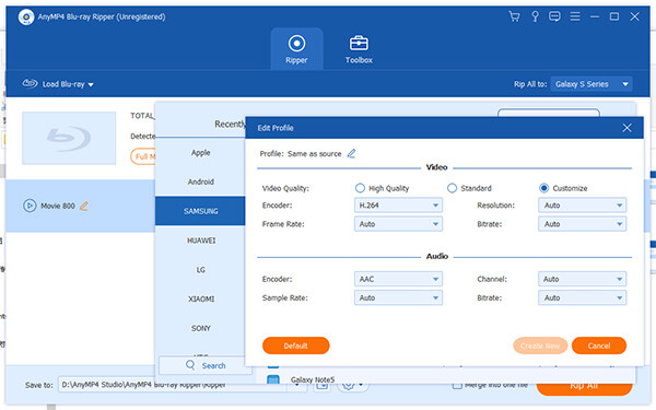 Configuración de la salida