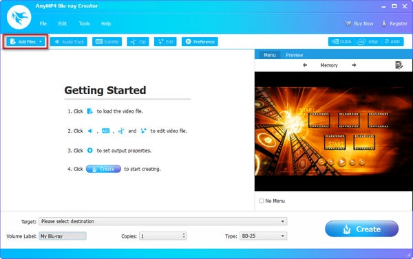 Anymp4 Blu Ray Creator Add Bdmv File