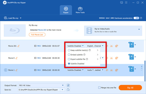 Keep  Original Bdmv Subtitle Audio