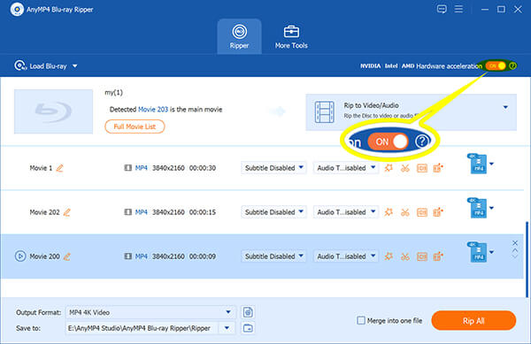 Włącz przyspieszenie GPU Blu-Ray