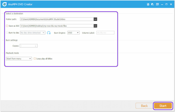 AnyMP4 Convert MKV to Blu-ray start Burning