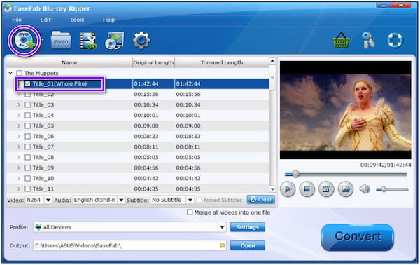 Blu-ray'i ISO EaseFab'e dönüştürün