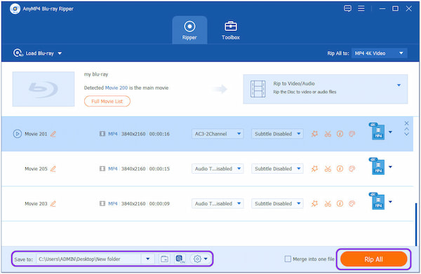 AnyMP4 Blu-ray Ripper Save and Rip