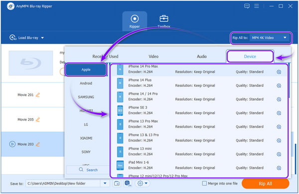 Dispositivo extractor de Blu-ray AnyMP4