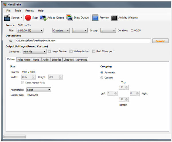 Convertir Blu-ray Blu-ray a MP4 Handbrake