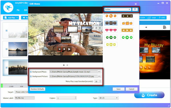 Create Blu Ray Menu