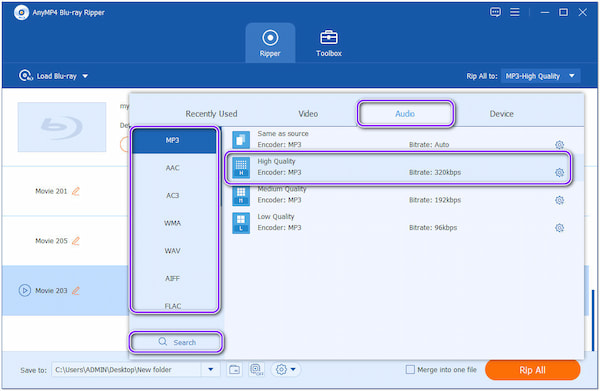 AnyMP4 Audio Format