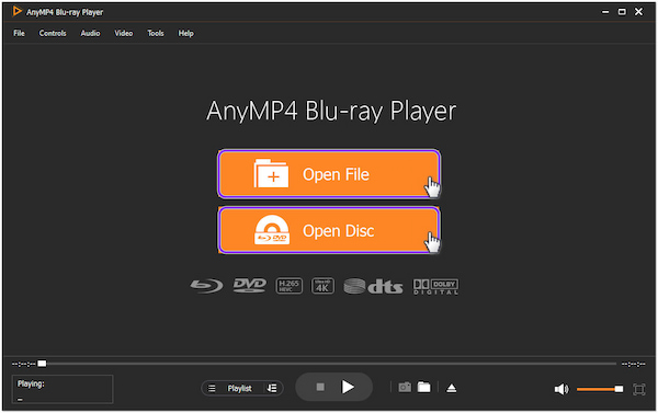 AnyMP4 Blu-ray Player Add File