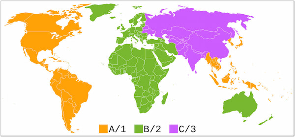 Mapa do reprodutor de Blu-ray gratuito da região