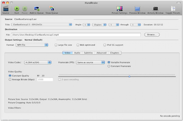 Estripador Blu-ray HandBrake para Mac