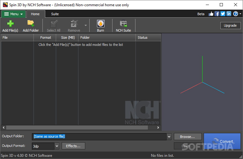 Convertitore di formati video 3D Spin3D