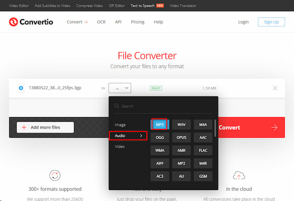 Convertio Choose Mp3