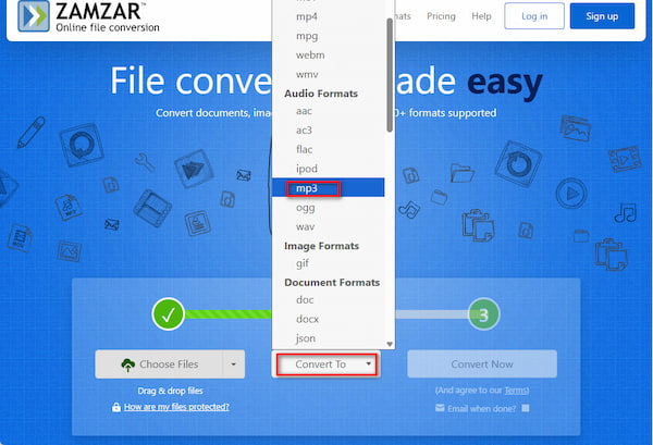 Zamzar Choose Mp3 As Output