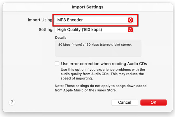 Find MP3 Encoder In Apple Music On Mac
