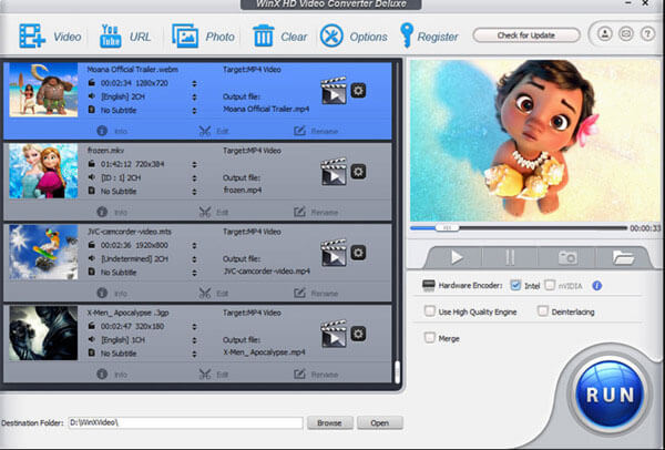 WinX HD Video Converter Делюкс