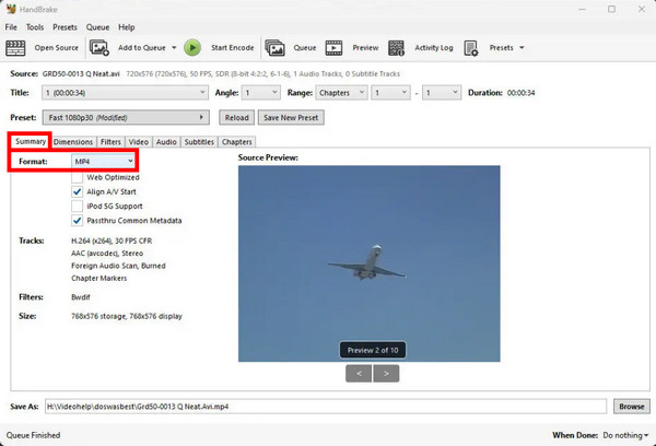 Import AVI And Set Format