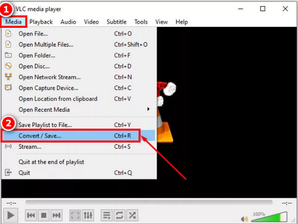 Open Media Convert Menu