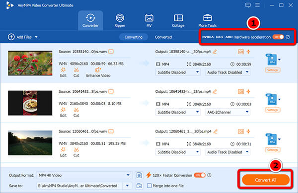 Convert WMV to MP4 in AnyMP4
