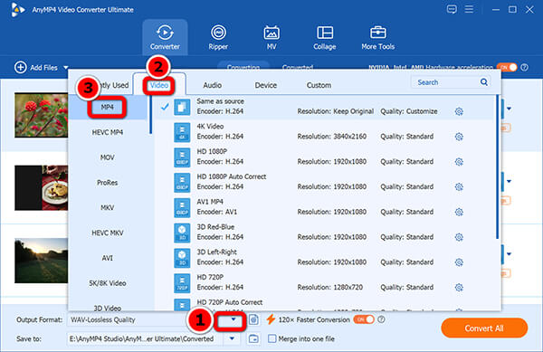 Select MP4 Output for All Files