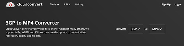 Upload 3GP To CloudConvert