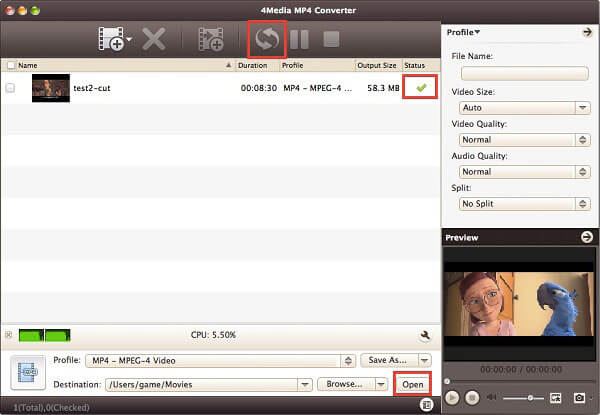 4Media MP4 Converter voor Mac