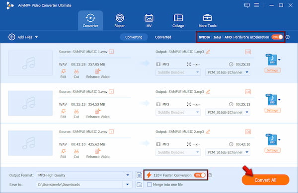 Converter para MP4 no Anymp4 Video Converter Ultimate