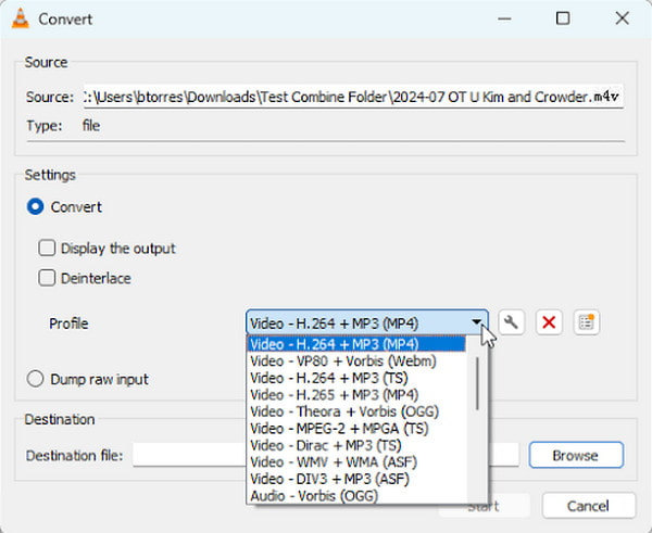 Set Profile Path Mov Extension Vlc