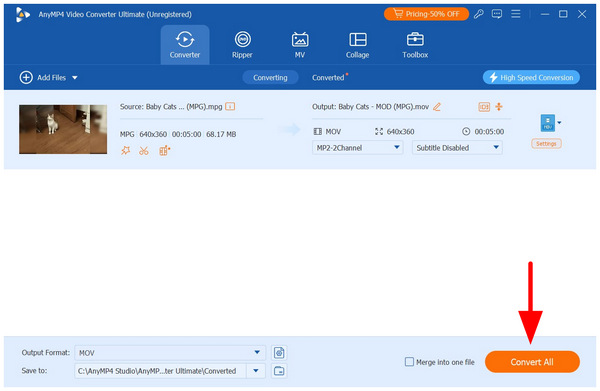 Anymp4 Video Converter Ultimate Convert All Mov