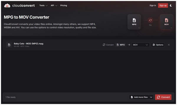 Cloudconvert Mod To Mov Converter