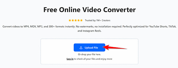 Upload File To Anymp4 Free Online Video Converter