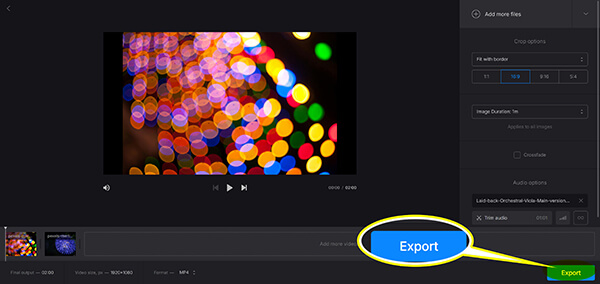 Export Mp3 As Video With Image In Clideo