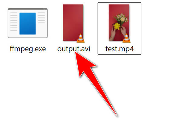 Convert MP4 to AVI in FFmpeg