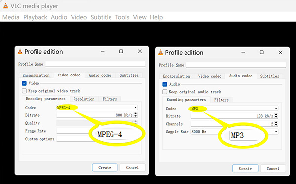 Make AVI Video Audio Encoder in VLC