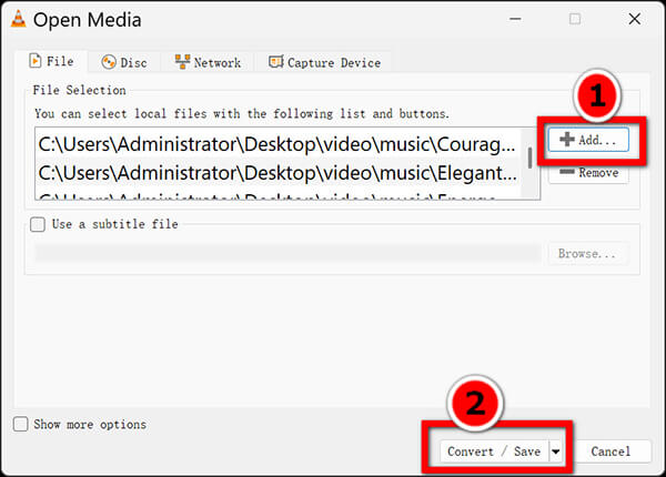 Vlc Add Media Files