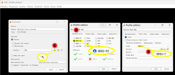 Choose Mpeg2 Codec In Vlc