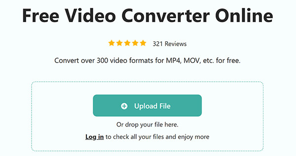 Upload MP4 To AnyMP4 Free Online Video Converter Online