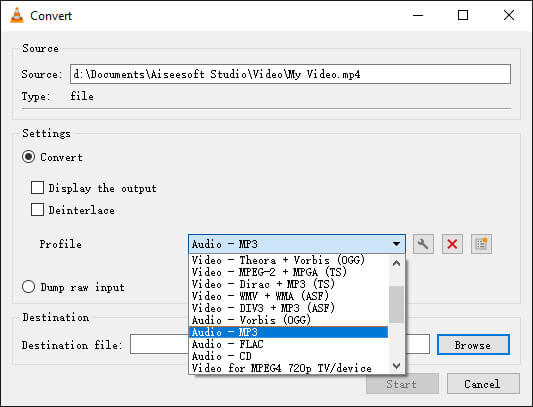 Video per audio mp3