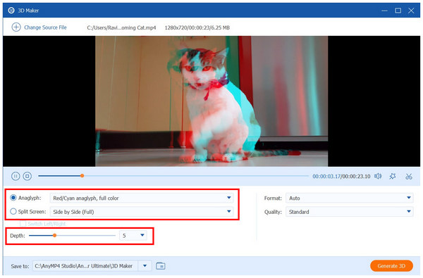 Anymp4 Video Converter Ultimate 3D Models Depth